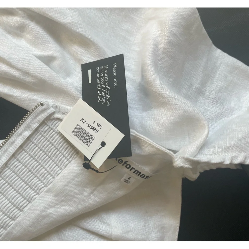 Reformation Belgium Linen Dress NWT size 2 and 4 - Picture 12 of 15